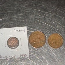 Germany 1 Pfennig 1995, Mexico 20 Centavos 1965 & 5 Centavos 1943 Coins Lot
