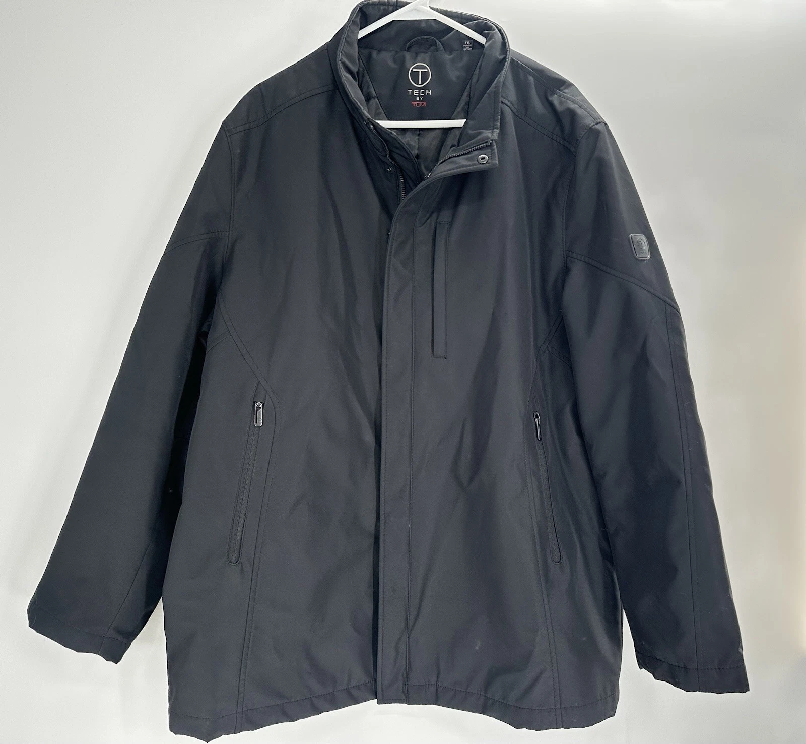 Tumi T-Tech Jacket Men's Black Water Resistant Insulated Full Zip Jacket Size XL