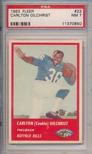 1963 FLEER #23 CARLTON GILCHRIST - PSA 7 NM (SVSC)