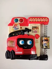 1014 Act & Sound Out Fire Station Toy 6.5 X 6.5” Works - Batteries Inc. Interact
