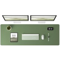 Leather Desk Pad Protector - Large Mouse Pad Office Desk Mat Non-Slip PU Leat