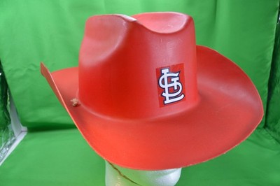 Vintage St Louis Cardinals Plastic Cowboy Hat,Lewtan USA,Red