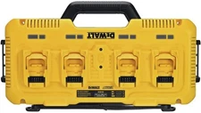 DEWALT 20V MAX* Charger, 4-Port, Rapid Charge (DCB104) , Black/Yellow