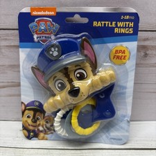 New In Package Paw Patrol Rattle W/rings Nickelodeon 1-18 Months