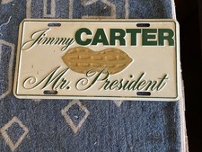 Vintage President Jimmy Carter Peanut Metal Booster License Plate