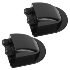 QCG Waterproof ABS Solar Cable Entry Gland, Black, 2 Pcs | Double Cable Entry...