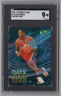 1996-97 E-X 2000 Allen Iverson Star Date 2000 RC SGC 9 Mint
