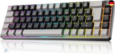 TMKB T68-D Kabellose Mechanische 60% Gaming-Tastatur, Tri-Mode