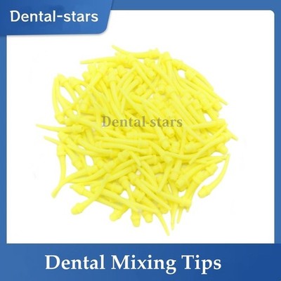 50/1000Pcs Dental Disposable Intra Oral Impression Mixing Tips Yellow
