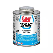 Oatey 308923 Medium-Bodied Black Abs Cement, Pipe Cement, Primer  Cleaner 16 oz