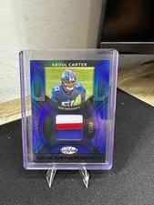 2025 Certified Abdul Carter New Generation Jerseys Mirror RC Patch Blue #42/50
