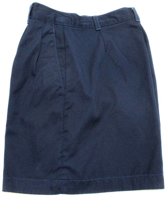 Dockers Navy Blue 100% Cotton Pleated High Waist Walking Shorts Size 2 Petite