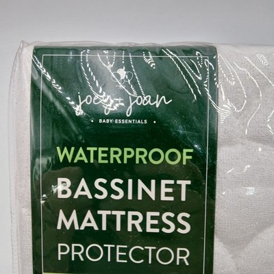 2pk Waterproof Bassinet Mattress Protectors 18x30 Soft Bamboo Terry Joey + Joan