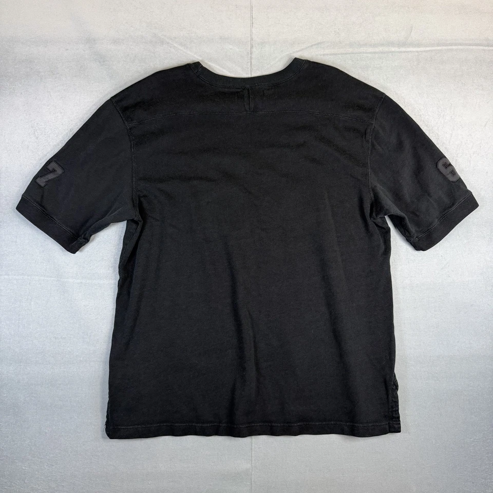 VTG Polo Ralph Lauren Jersey Shirt Mens XXL Black Football Sweatshirt Patch 90s - Image 4 of 4