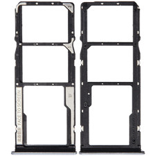Dual Sim Card Tray For Xiaomi Redmi 11 Prime 5G / Note 11E 5G Chrome Silver
