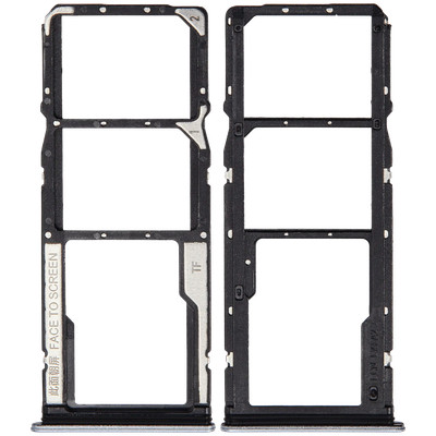 Dual Sim Card Tray For Xiaomi Redmi 11 Prime 5G / Note 11E 5G (Chrome Silver)