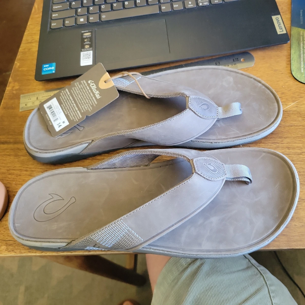 OluKai Gray Sandals for Men for sale | eBay display picture 1