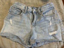 Old Navy ripped jean shorts high rise girls size 10-12