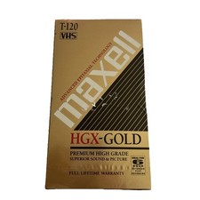 Maxell HGX Gold T-120 VHS Tape NEW Factory Sealed Premium High Grade
