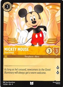 Mickey Mouse True Friend 13/204 Fabled Disney Lorcana 020043