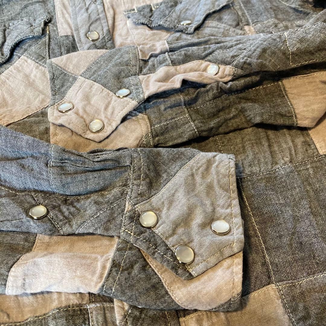 Engineered Garments Patchwork Western Shirt Size … - image 9