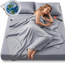 Grounding Sheets King Size 75 Organic Cotton 25 Pure Silver Fiber