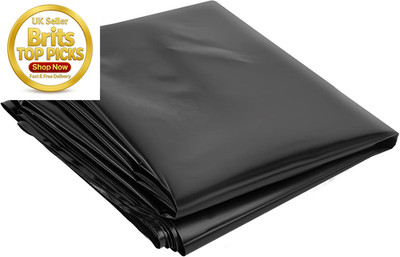 Robuste schwarze Kunststofffolie 2 m x 10 m wasserdichte Abdeckrolle