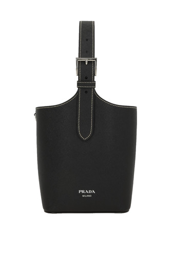 PRADA Black Saffiano Leather Bucket Bag New & Authentic