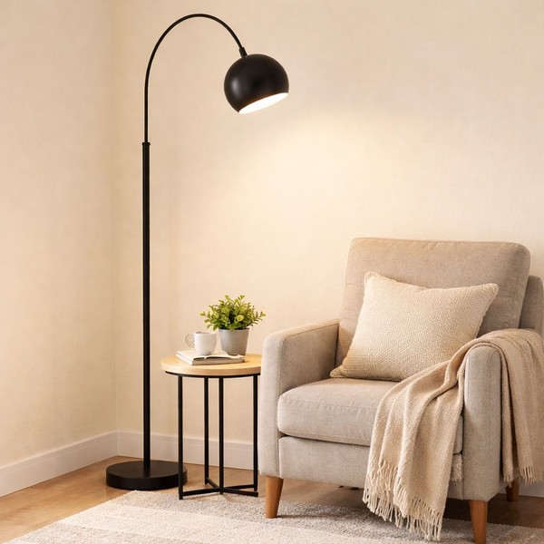 Stehleuchte Bogenleuchte Standlampe Schlafzimmerleuchte Verstellbar Led H 150 Cm-image