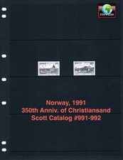 $3.40 Scott Value - 1991 NORWAY Christiansand Town 350 Years CV MNH NH UMM