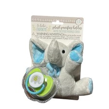 Elephant Plush Pacifier Holder Ortho Pacifier with Cover 0-18 months