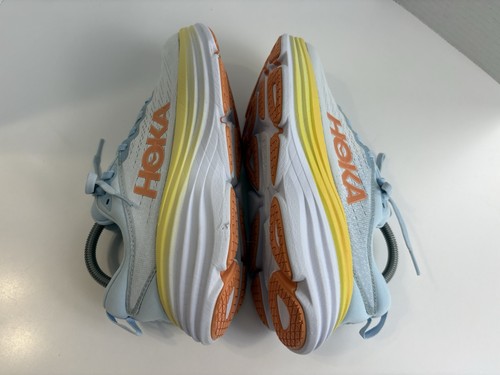 Hoka One One Bondi 8 Women’s Running Shoes Size 8.5 Blue Yellow Max Cushion - Picture 5 of 11