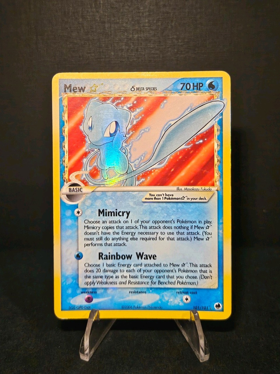 Pokémon TCG - 2006 Gold Star Mew Delta Species - Dragon Frontiers 101/101 LP