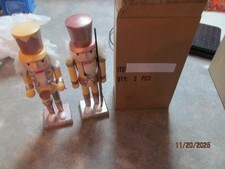  2 Nutcracker Christmas decorations 9 inch tall