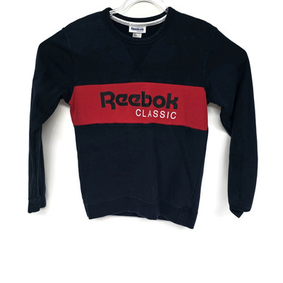 Vintage Reebok Sweatshirt Mens Size Small  Blue Red Spell Out Y2K