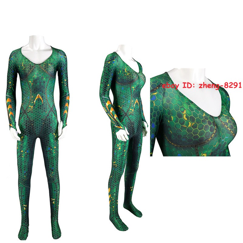 Niño Adulto Aquaman Mera Body Juegos con disfraces Mono Halloween Catsuits Zentai Apretado