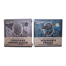 Lot of 2 Dr. Squatch Men's Natural Soap VISERION'S FREEZE & THOUSAND SWORD SCRUB
