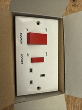 Volex - VX9700 - 45a Cooker Control Switch and Socket with Neon's Unused