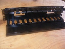 2U Horizontal Rack Mount Cable Management Unit with Panel Plastic 19" x1 