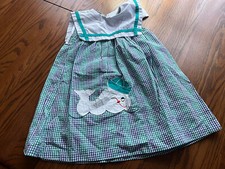 vtg samara girls 5 large collar dress whale