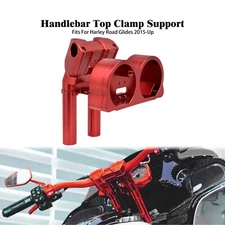 Dual Gauge Mount 1.25" Bar Handlebar Riser 10" Red Fit For Harley FLTR 15-23