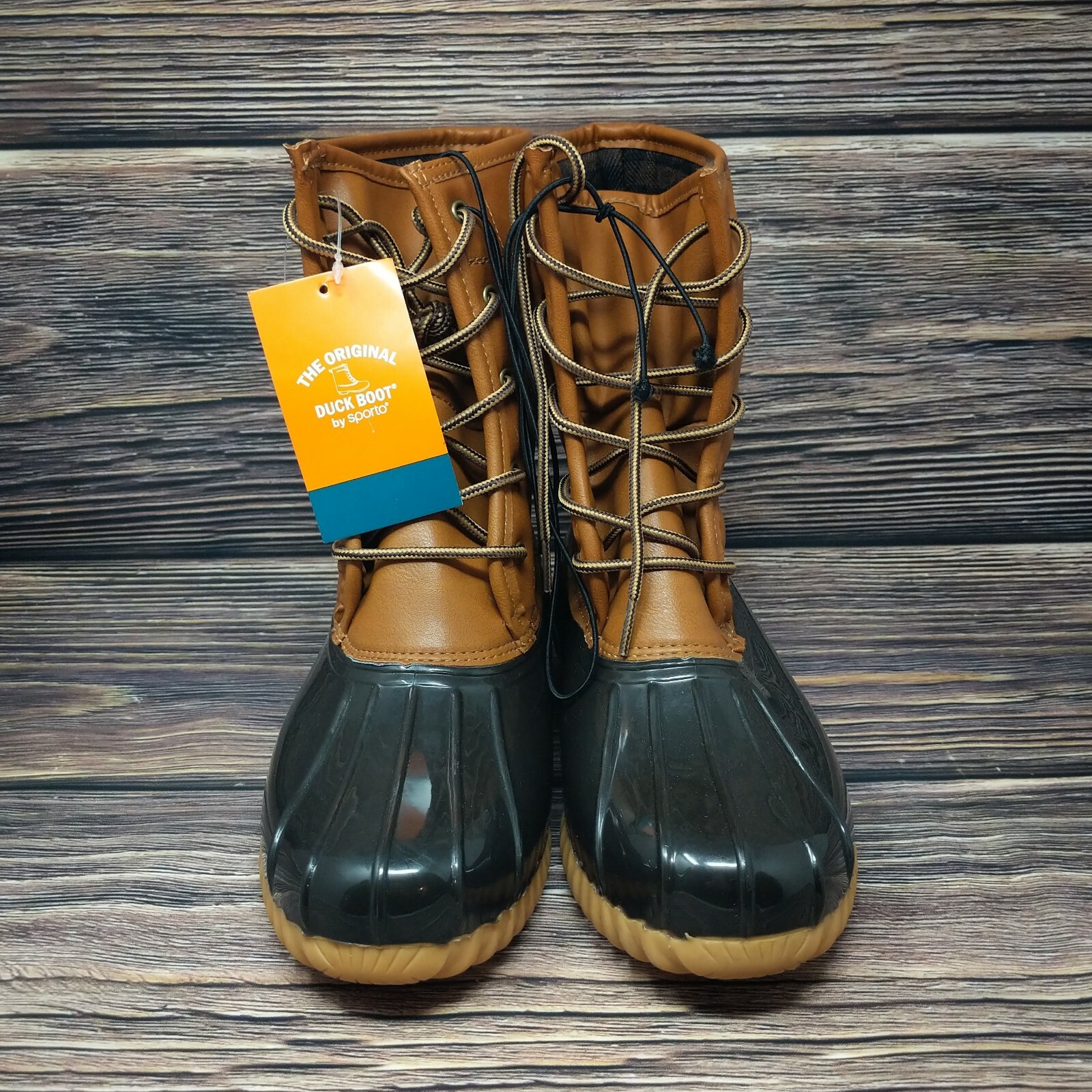 christina side lace up duck boot