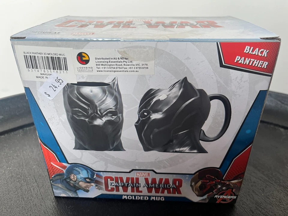 Superhero Coffee Mug Black Panther Cup 3D Marvel Captain America Civil War Cup - image 3 of 4