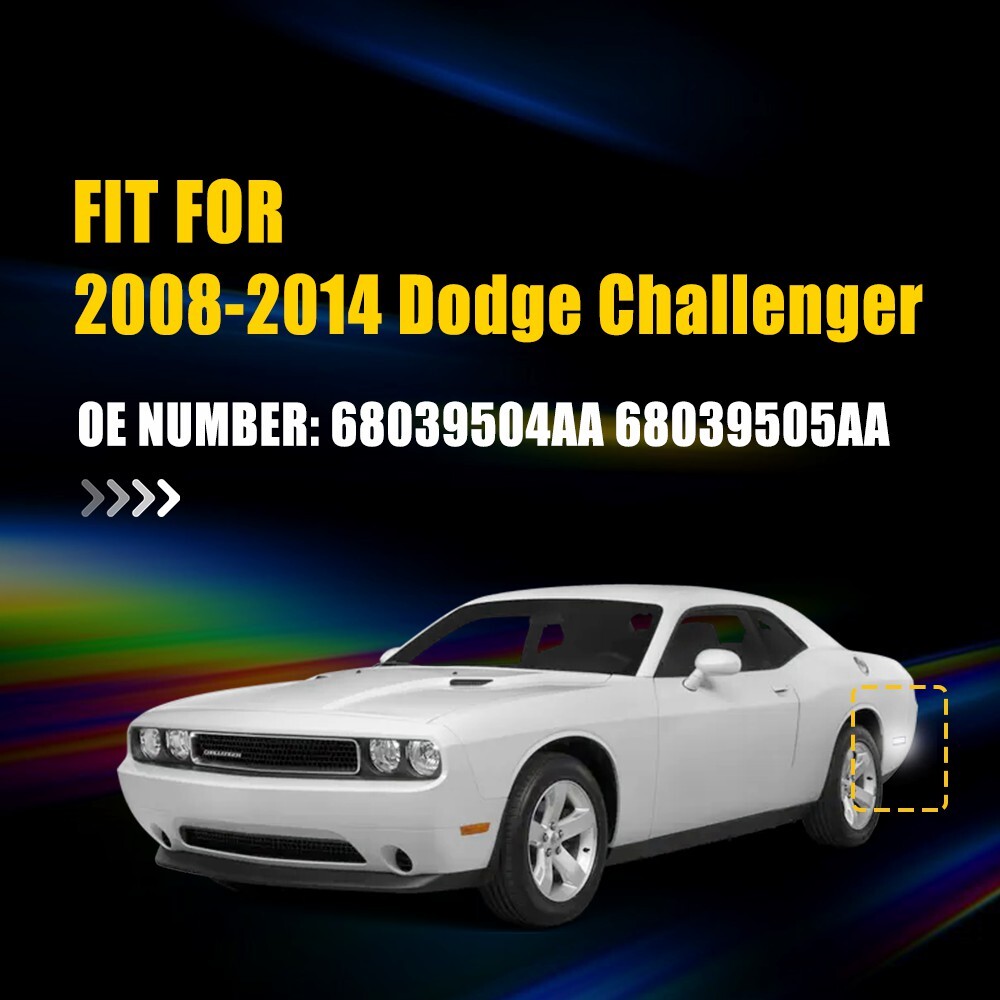 Dodge Challenger 2008-2014 LED Rear Bumper Side Marker Lights 2-Pack White