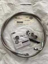 Harley 45687-04 SS Brake Line Kit Plus 4” NOS OEM 