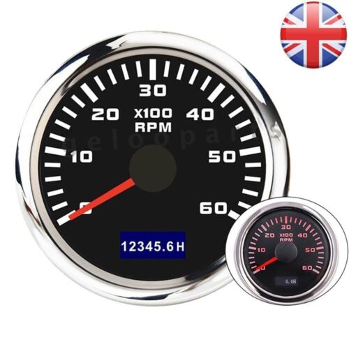 52mm Tachometer Gauge LCD Digital Hour Meter For Car Boat 0-6000RPM - Picture 13 of 13