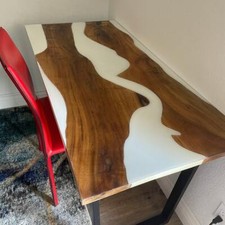 152cm x 76.2cm Epossidica IN Legno Table Top / Resina Epossidica Caffè / Cena