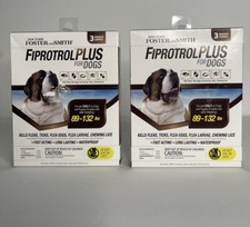 2 Foster Smith Fiprotrol Plus For Dogs 89-132lbs Kills Fleas Ticks Egg 3 month