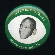 1969 Mrs. Drenk Potato Chips Green Bay Packers Pin Football Marv Fleming *d4
