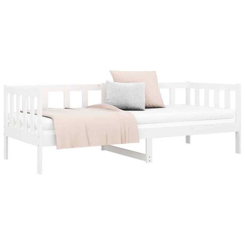 NNEVL Day Bed White 92x187 cm Single Size Solid Wood Pine - Picture 6 of 10